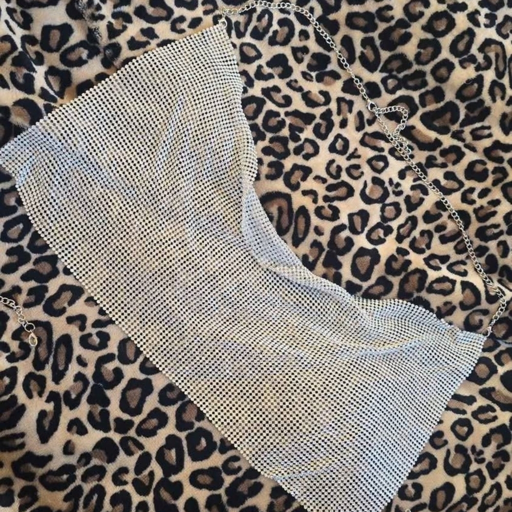 Silver Chainmail Crop Top